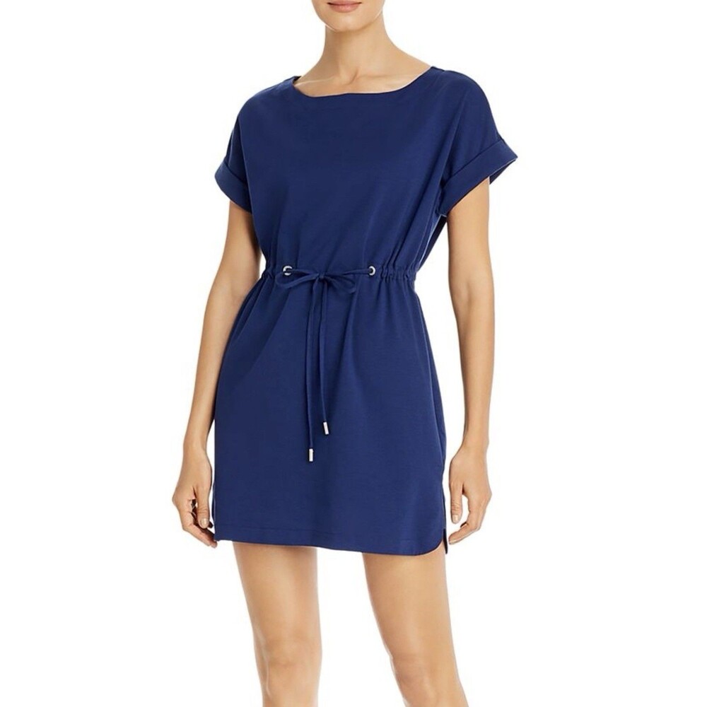 Tommy Bahama Veranda Dress Large Resort Wear Coastal Vacation Boho Chic Blue